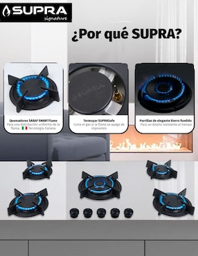 Parrilla a gas lp empotrable Supra Signature