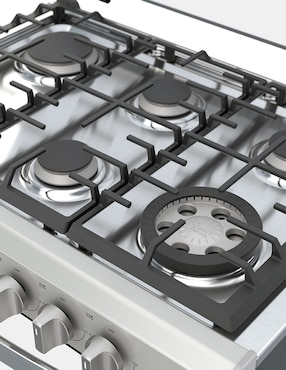 Combo estufa empotrable a Gas LP WhirLpool 76 cm CWER3100D-HH de 6 quemadores+Campana