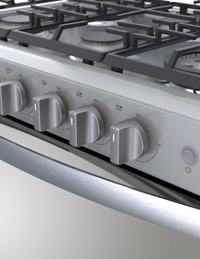 Combo estufa empotrable a Gas LP WhirLpool 76 cm CWER3100D-HH de 6 quemadores+Campana