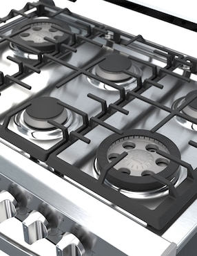 Combo estufa empotrable a gas LP Whirlpool 76.20 cm CWER5000S-HH de 6 quemadores