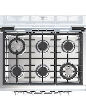 Combo estufa empotrable a gas LP Whirlpool 76.20 cm CWER5000S-HH de 6 quemadores