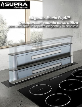 Campana de isla Supra Signature SGARGAZE de acero inoxidable