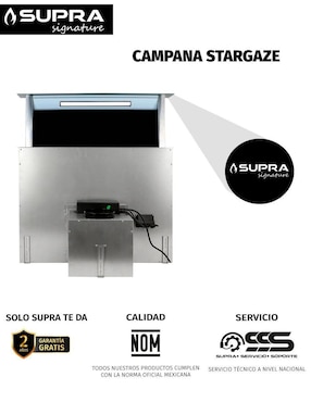 Campana de isla Supra Signature SGARGAZE de acero inoxidable