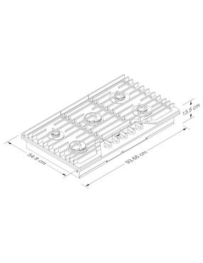 Parrilla a gas lp empotrable Kitchenaid