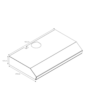 Campana de pared Whirlpool WH7610BB de acero inoxidable