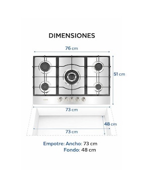 Parrilla a gas empotrable Maxims