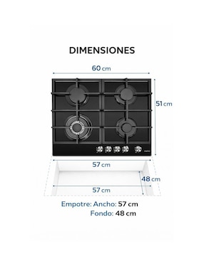 Parrilla a gas empotrable Maxims