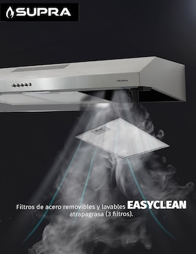 Campana de pared Supra NUBE A-80 de acero inoxidable