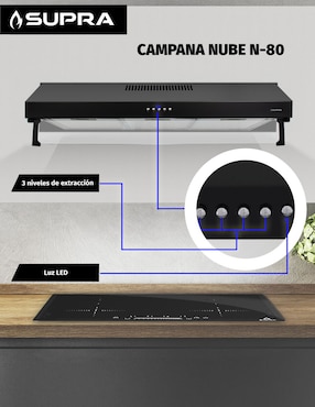 Campana de pared Supra NUBE N-80 de acero