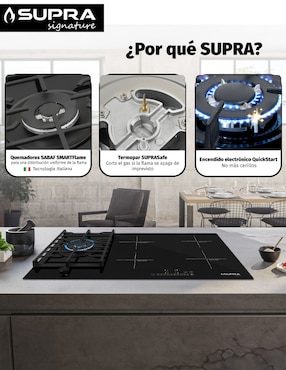 Parrilla híbrida empotrable Supra Signature