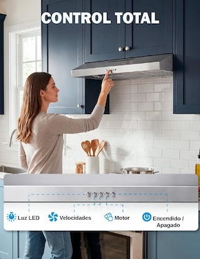 Campana plana Ola Casa de acero inoxidable