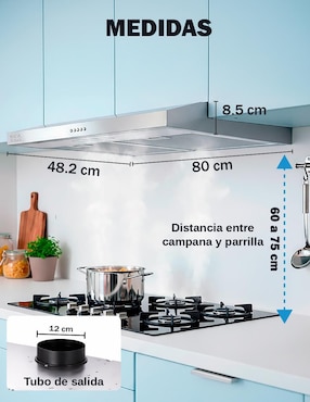 Campana plana Ola Casa de acero inoxidable