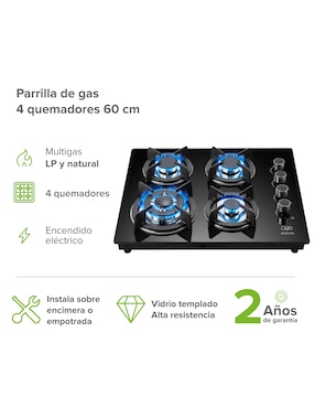 Parrilla multigas empotrable Avera Premium