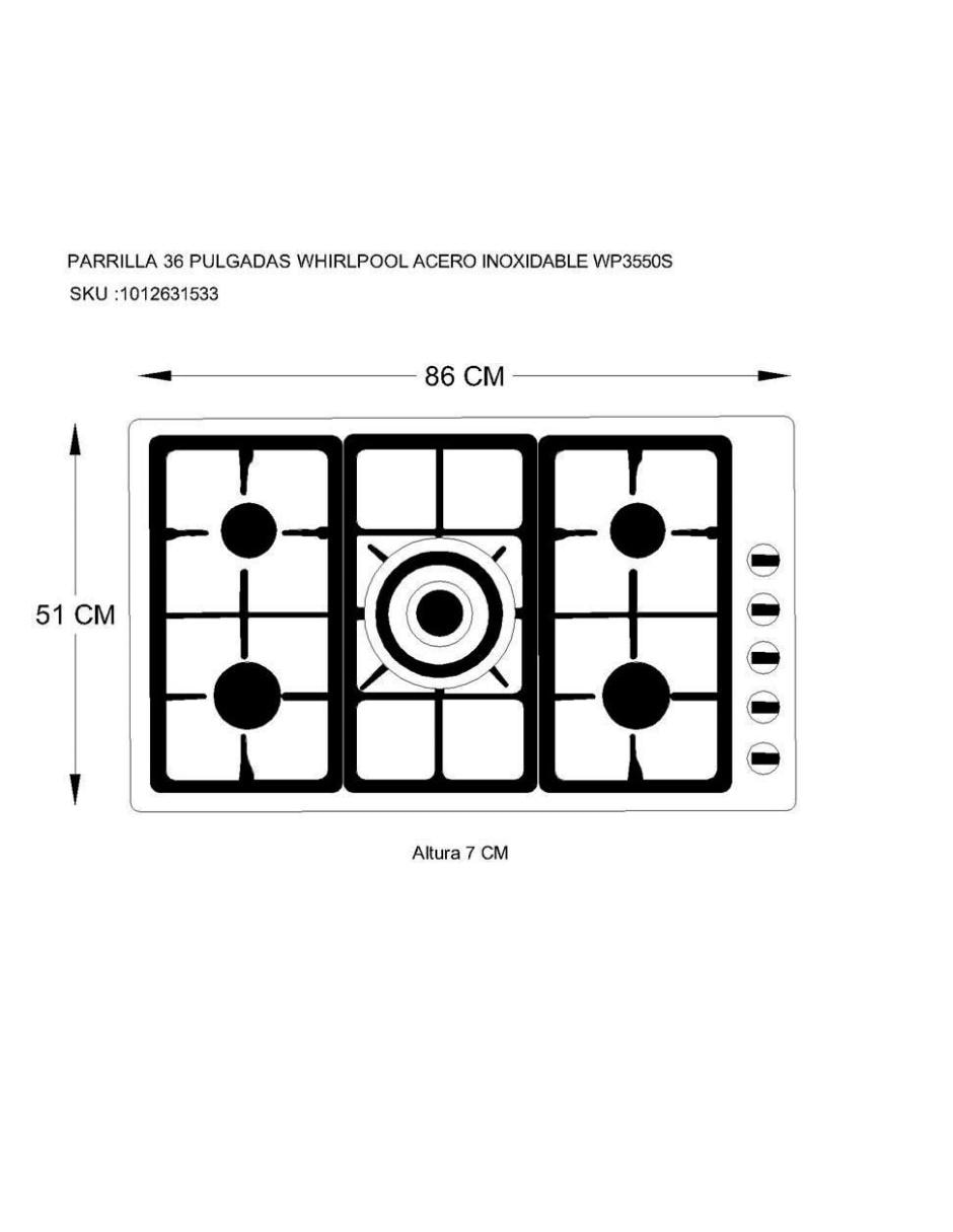 Parrilla de gas empotrable 5