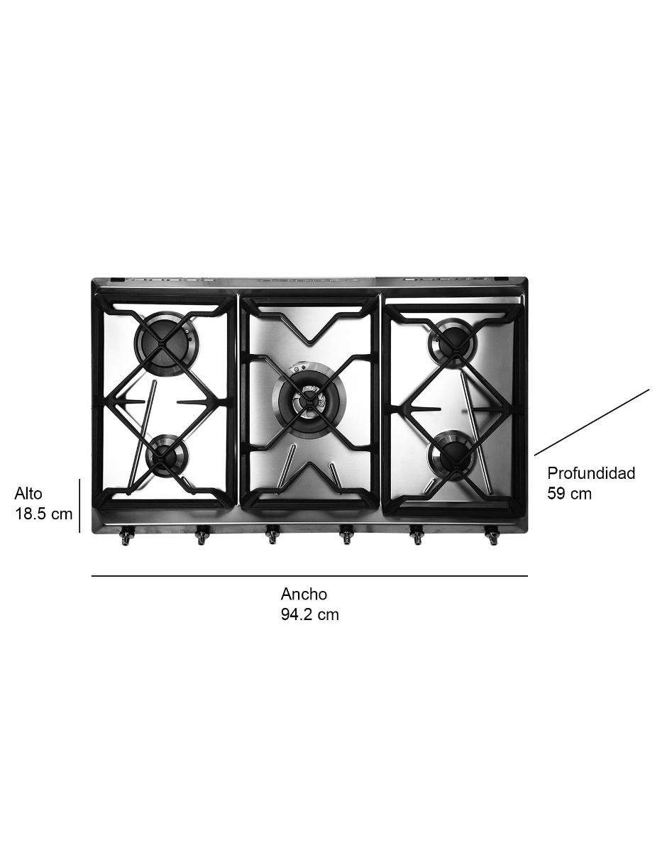 Parrilla de gas empotrable 8
