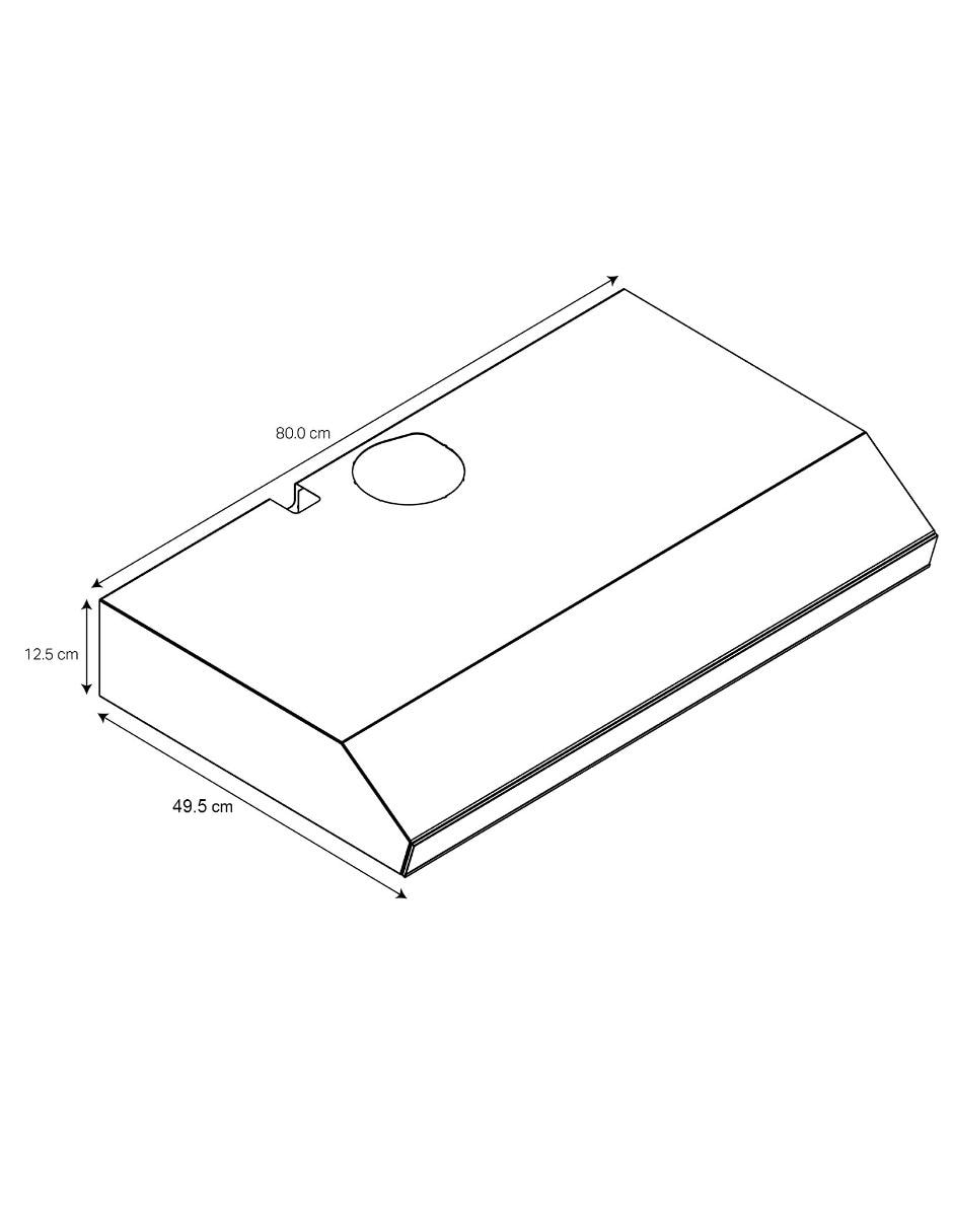 Campana de pared WH8010S de acero inoxidable 8