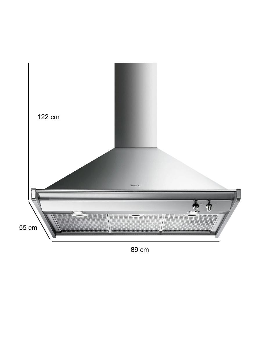 Campana de pared KD90XU de acero inoxidable 2
