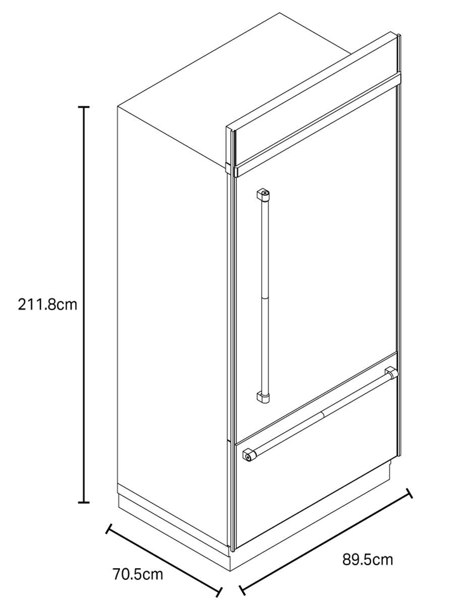 Refrigerador bottom mount 21 pies cúbicos no frost y fábrica de hielo KBBR306ESS 9