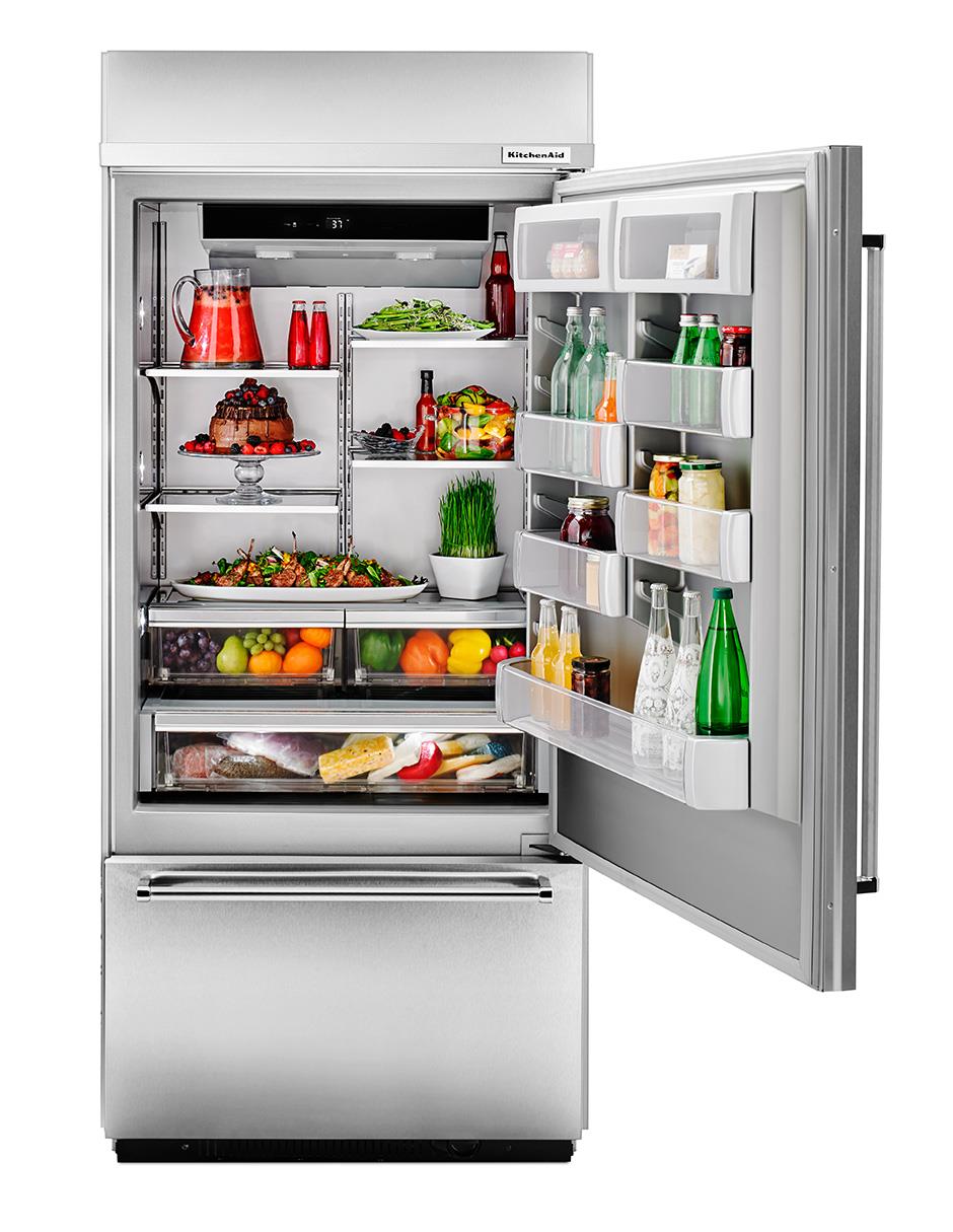 Refrigerador bottom mount 21 pies cúbicos no frost y fábrica de hielo KBBR306ESS 3