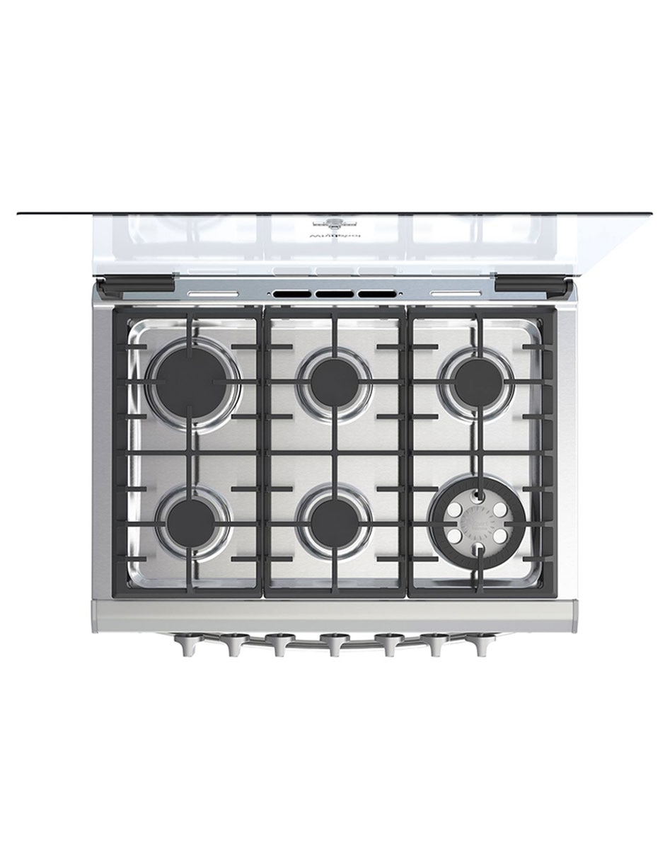 Estufa empotrable a Gas LP 76 cm WER3100D de 6 quemadores 6