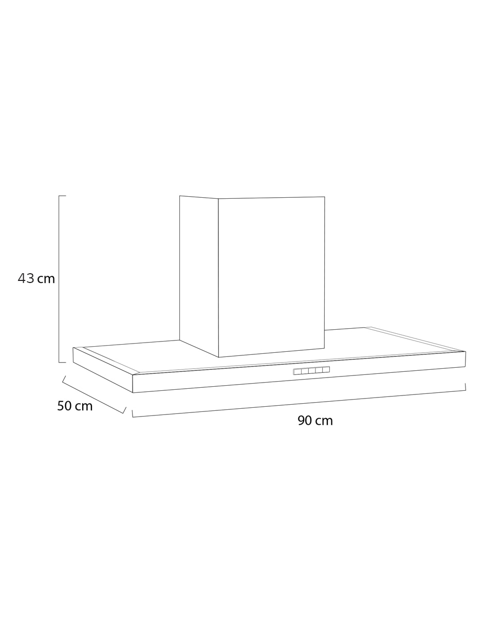 Campana de pared HCEZ3605S de acero inoxidable 10
