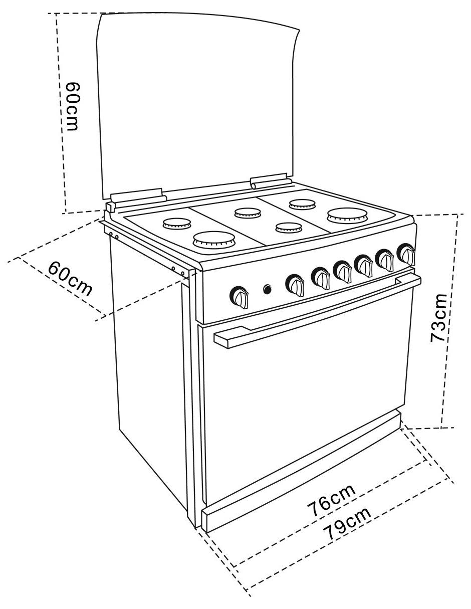 Estufa empotrable a Gas LP 79 cm EMGG8660SRX de 6 quemadores 3