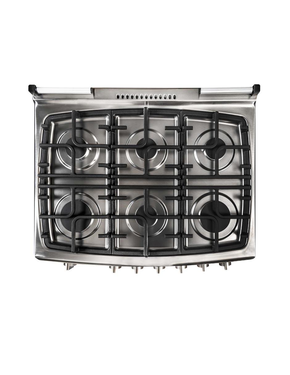 Estufa empotrable a Gas LP 79 cm EMGG8660SRX de 6 quemadores 4