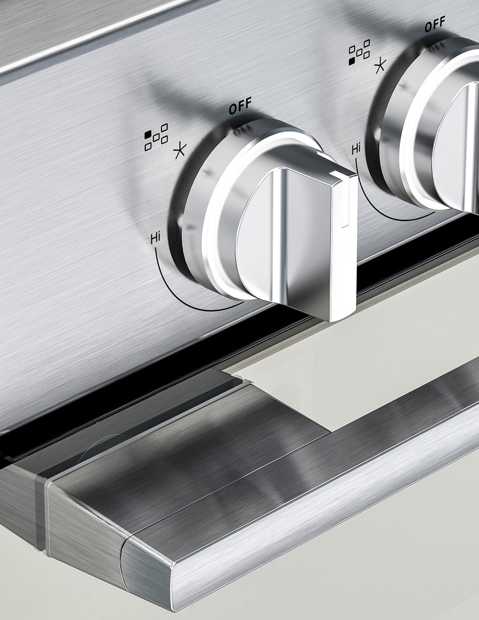 Estufa empotrable a Gas LP 76 cm WER9000S de 5 quemadores 4