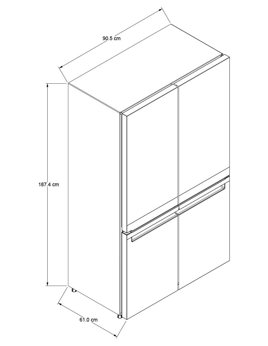 Refrigerador french door 21 pies cúbicos no frost WRQ551SNJZ 13