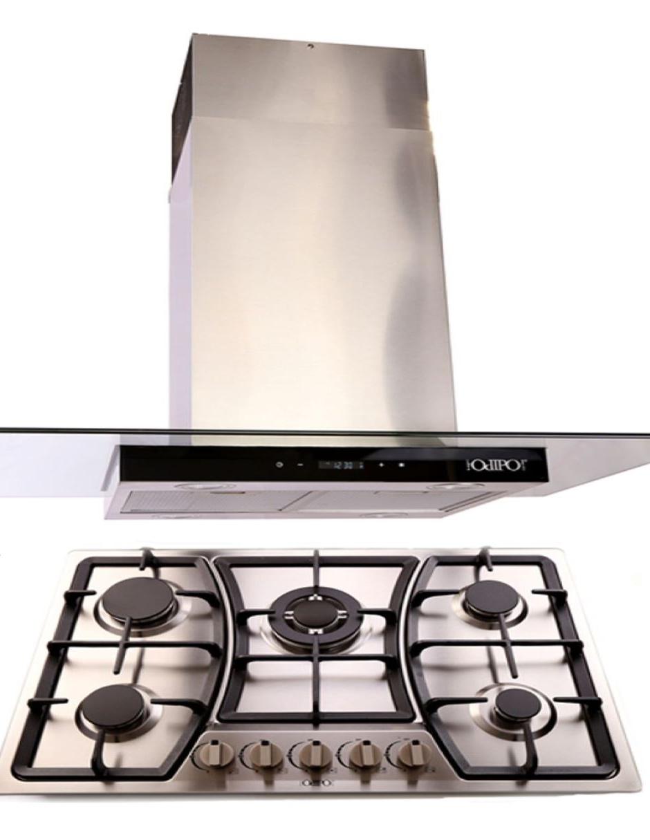 Campana de isla Fordex + Vignus de acero inoxidable