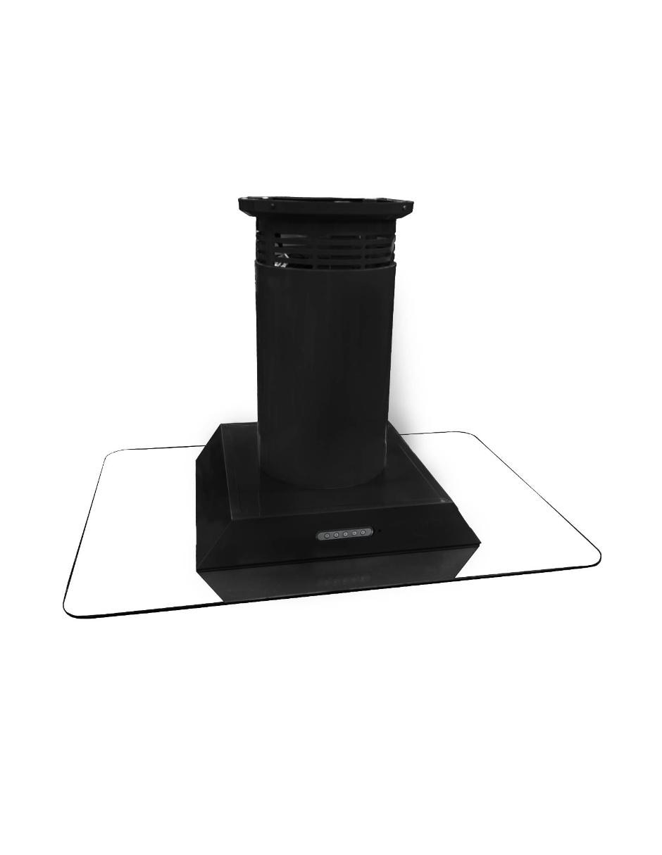 Campana de isla HER 90 CM C de acero inoxidable 2