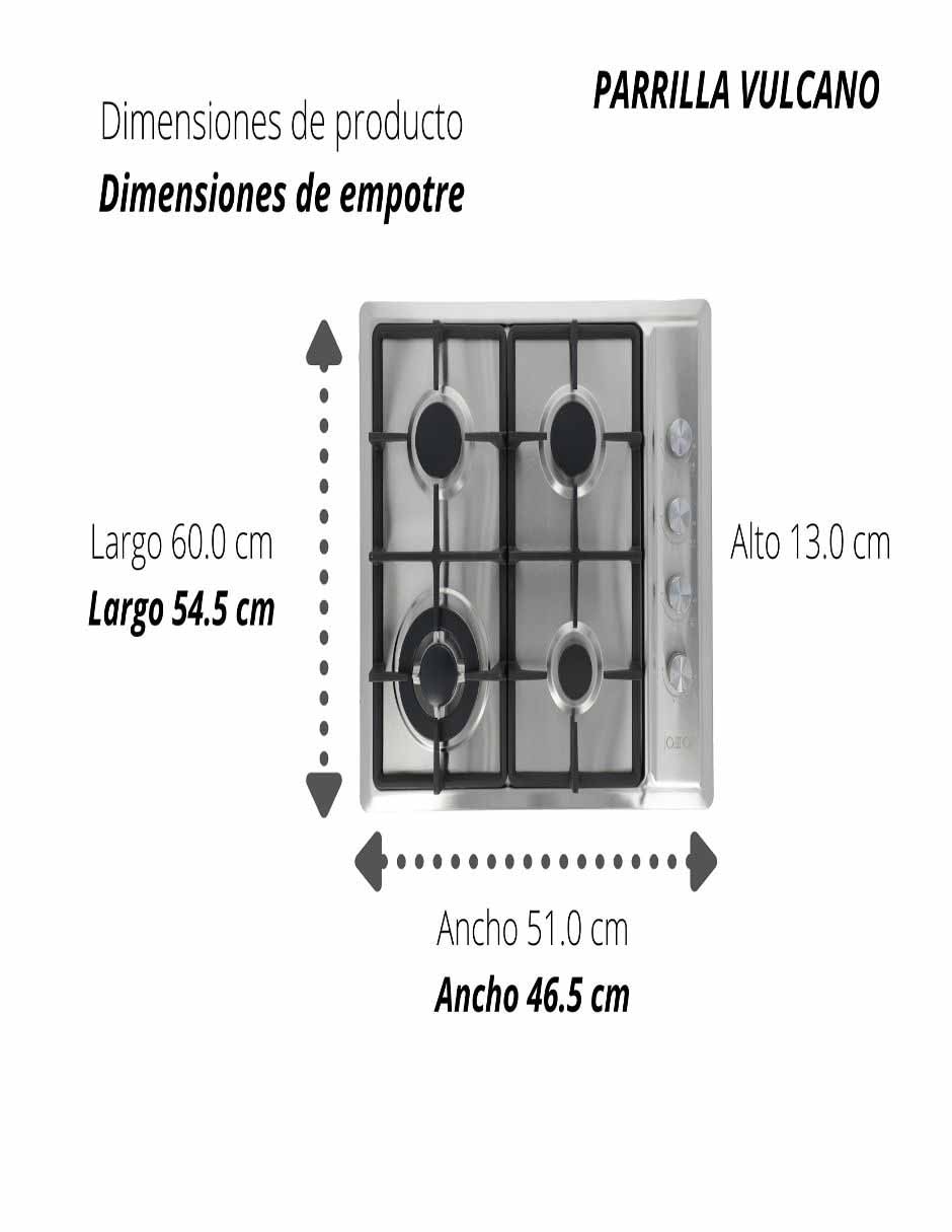 Parrilla a gas lp empotrable 5