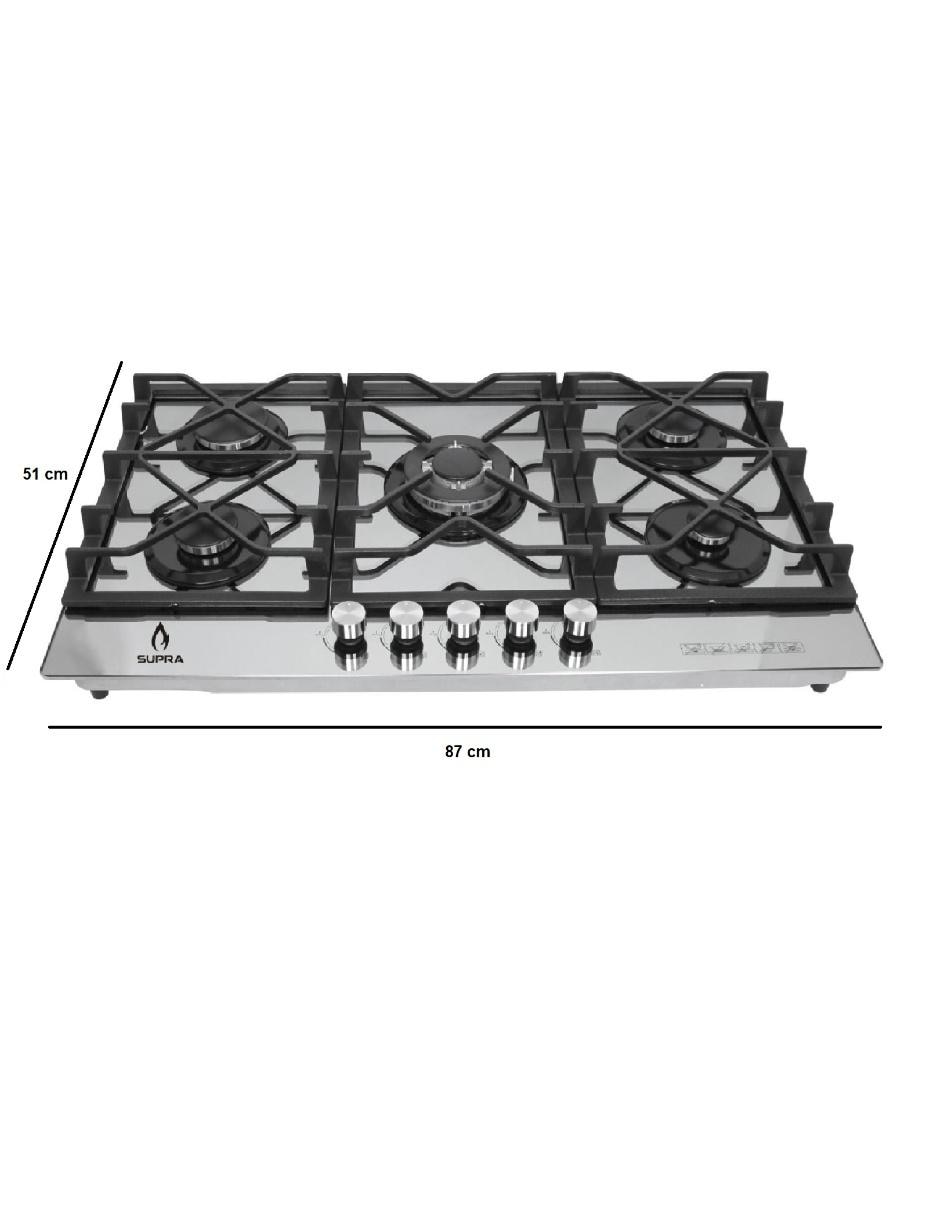 Parrilla a gas lp empotrable 19