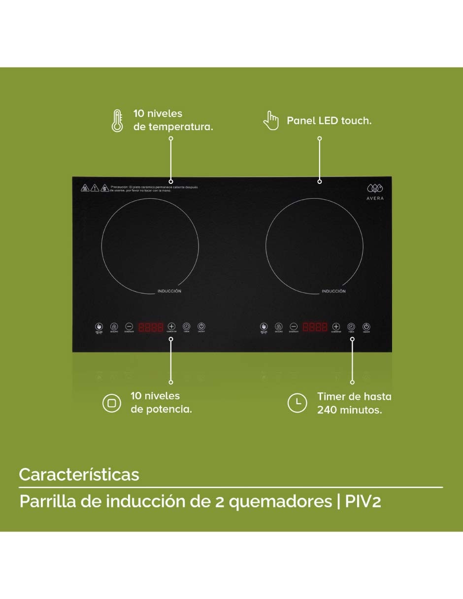 Parrilla a inducción empotrable 9