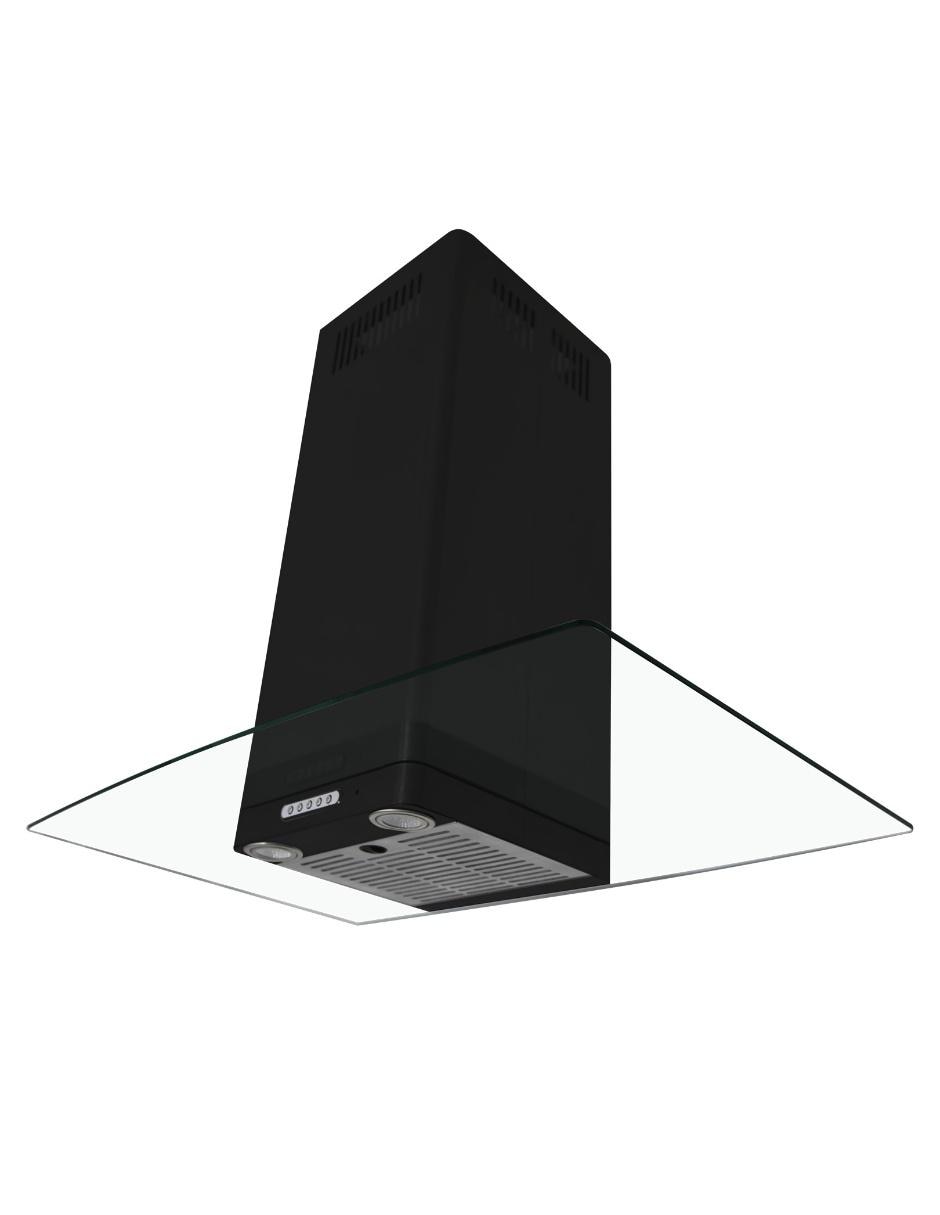 Campana de isla APOLO de vidrio 4