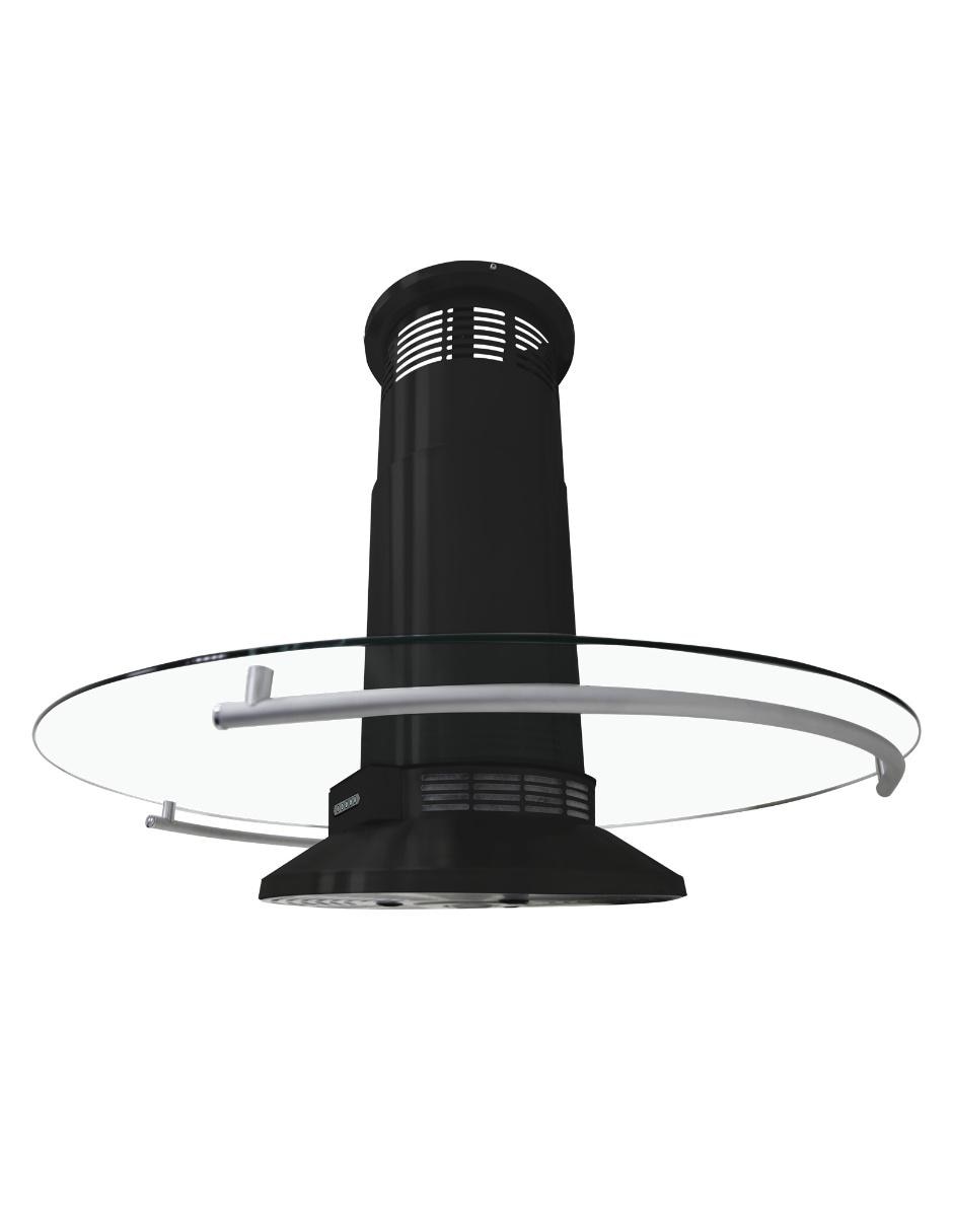 Campana de isla IRIS de vidrio 3