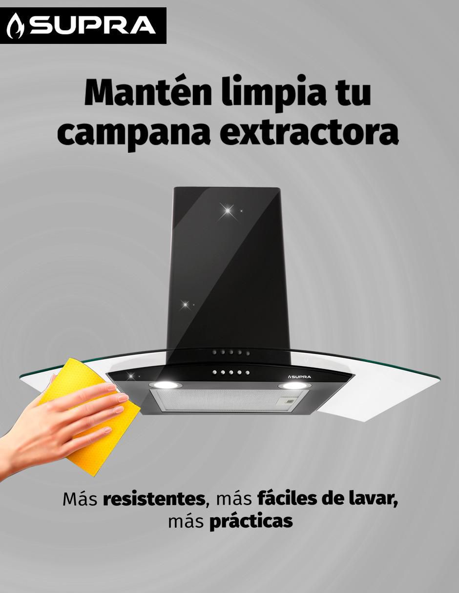 Campana de pared CC-60-BLACK de cristal templado 6