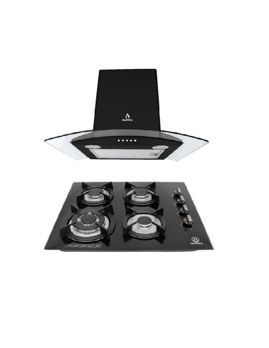 Combo campana de cocina C6-08-BB de acero inoxidable