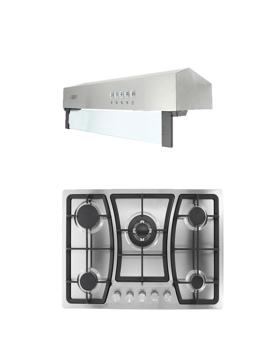 Combo campana de cocina THORY 80 + VIGNUS de acero inoxidable