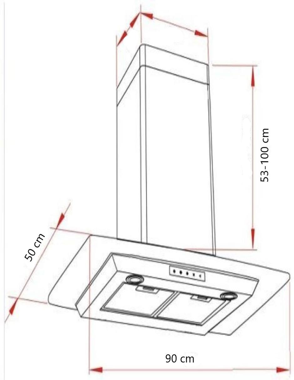 Campana de pared TEMAX + CLIO de cristal templado 5