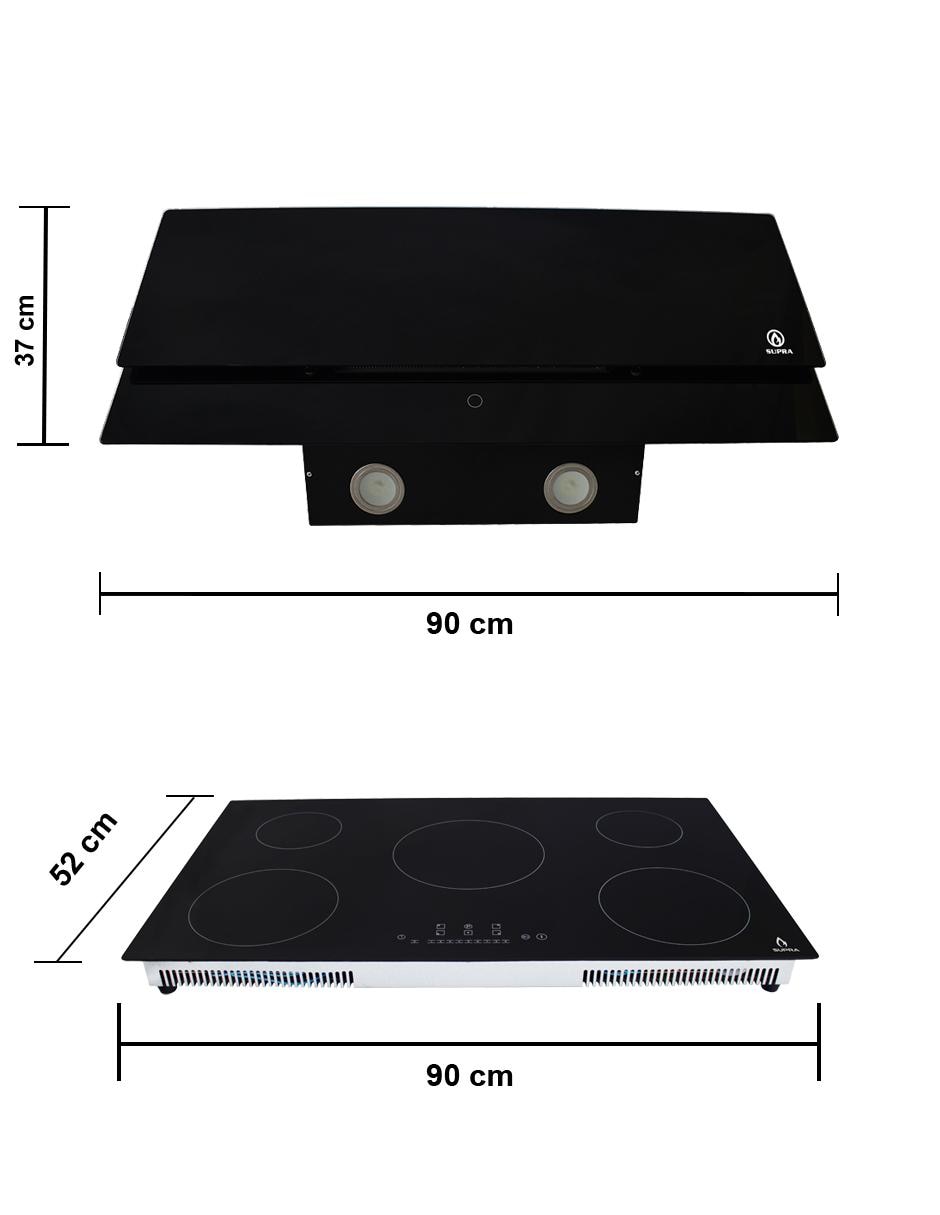 Combo campana de cocina STELLA de vidrio 7