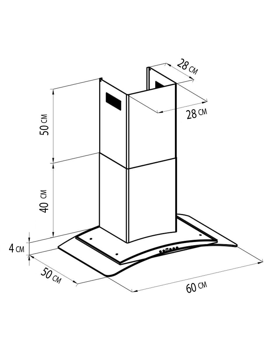 Campana de pared VEGA.AC60 de acero inoxidable 3