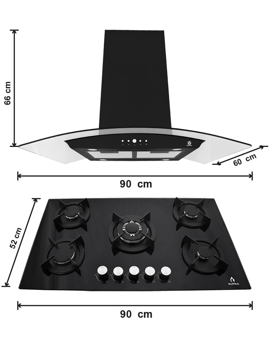 Combo campana de cocina VARESE de acero inoxidable 2