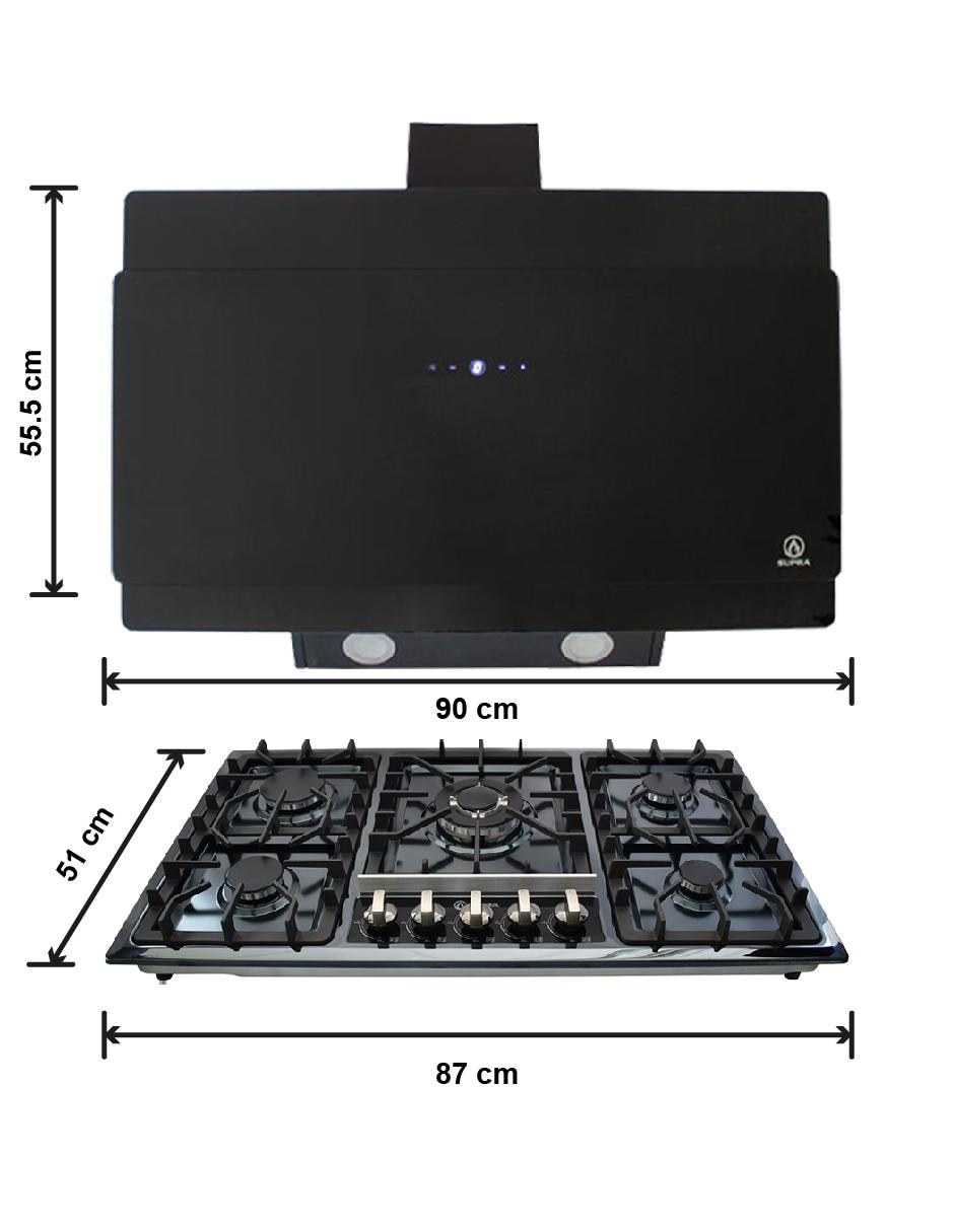 Combo campana de cocina C9-71-AN de acero inoxidable 4