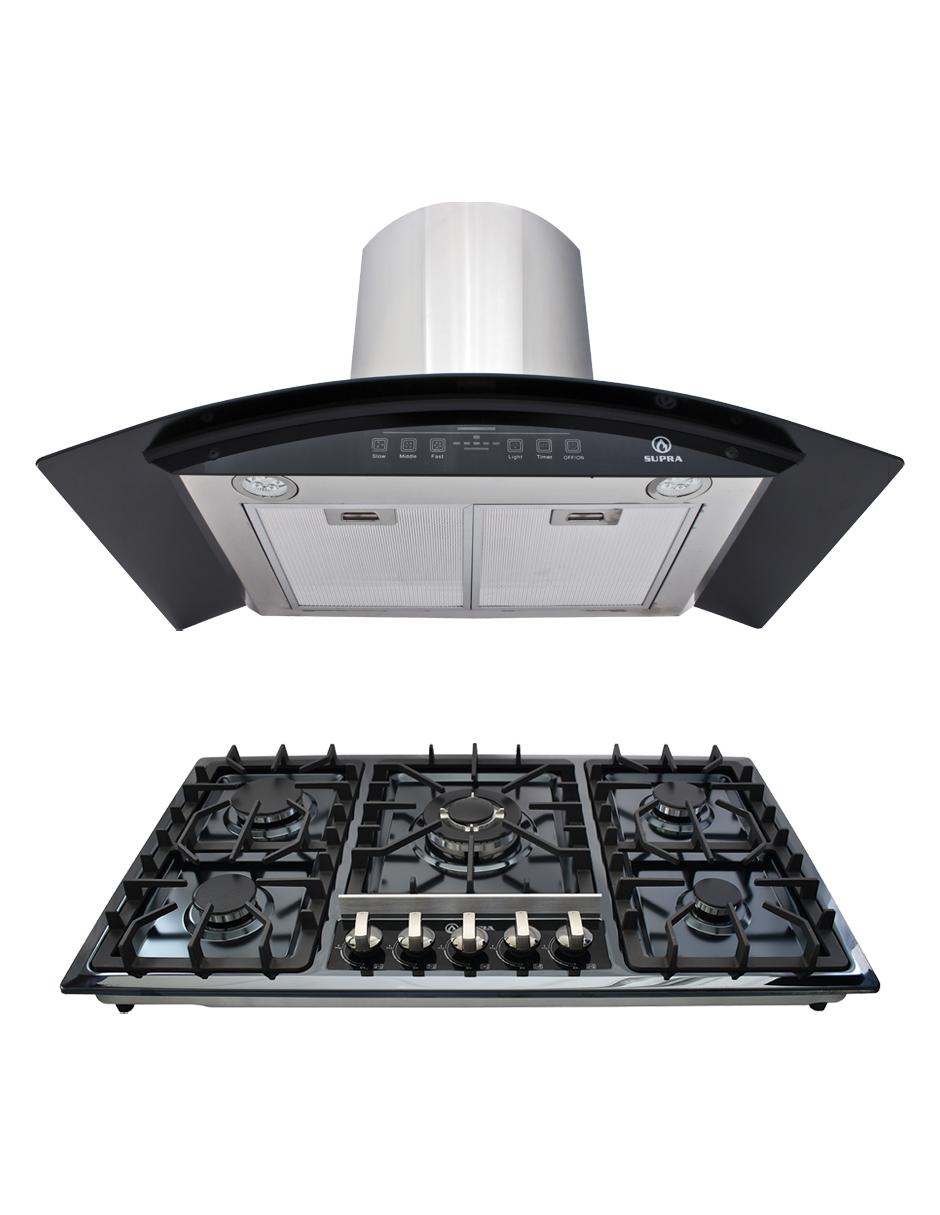 Combo campana de cocina ASCOLI de acero inoxidable Combo campana de cocina ASCOLI de acero inoxidable