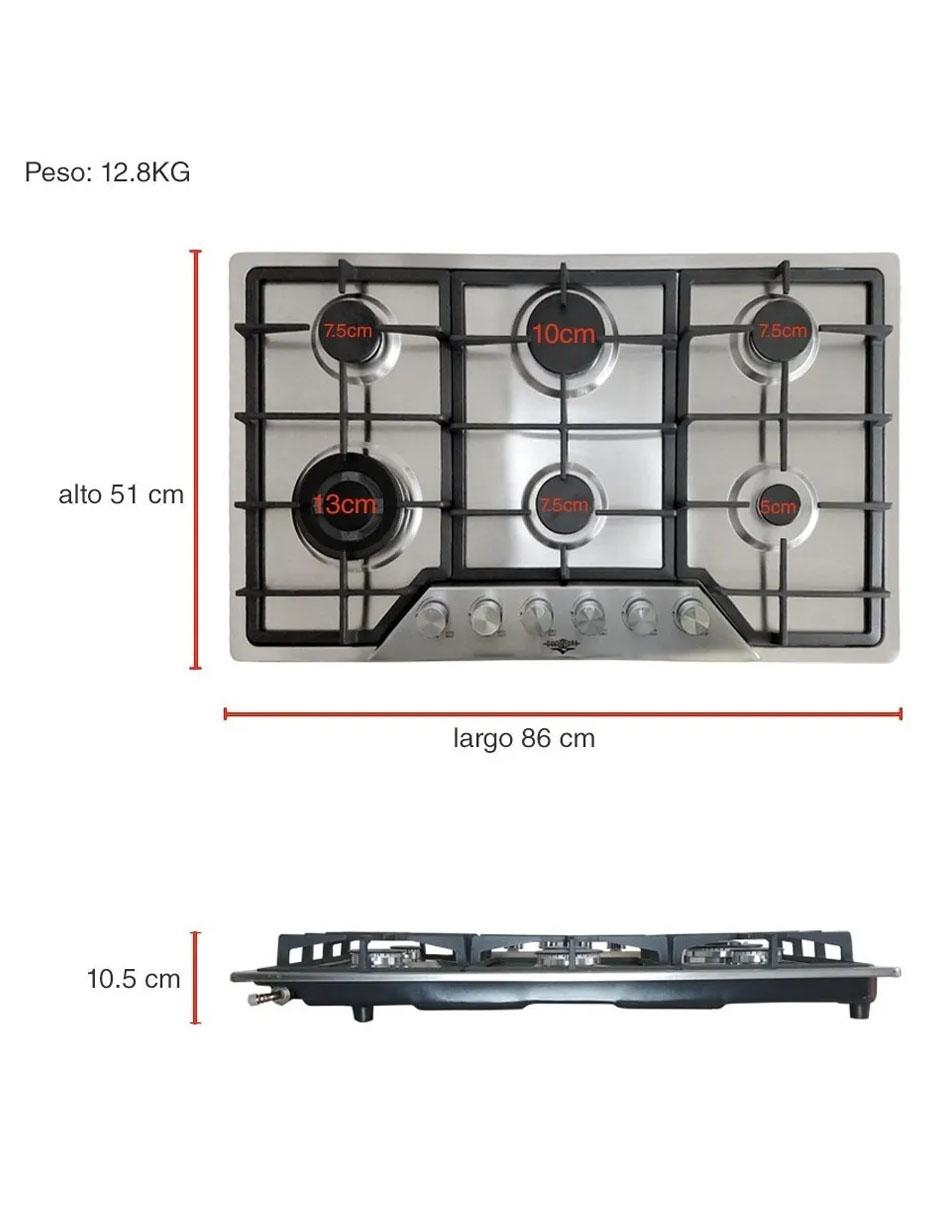 Parrilla a gas lp empotrable 9