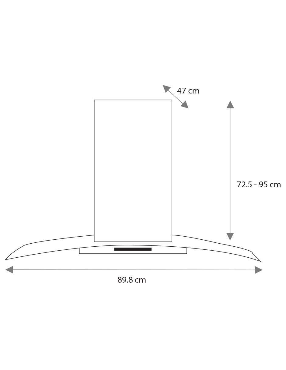 Campana de pared CMID90SSX0 de acero inoxidable 5