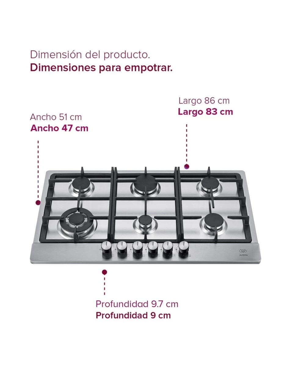 Parrilla a gas lp empotrable 8