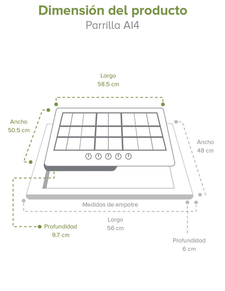 Parrilla a gas lp empotrable 11