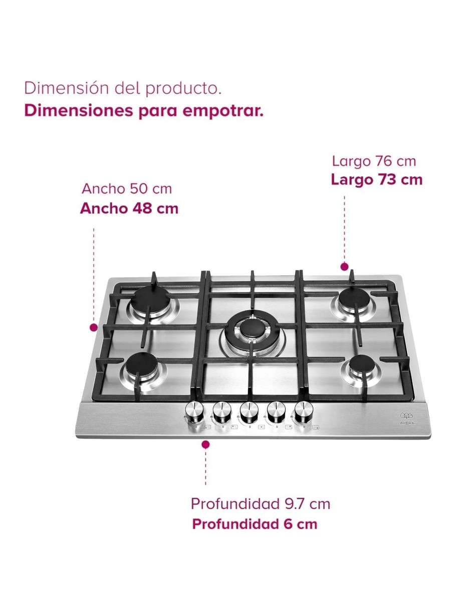 Parrilla a gas lp empotrable 2